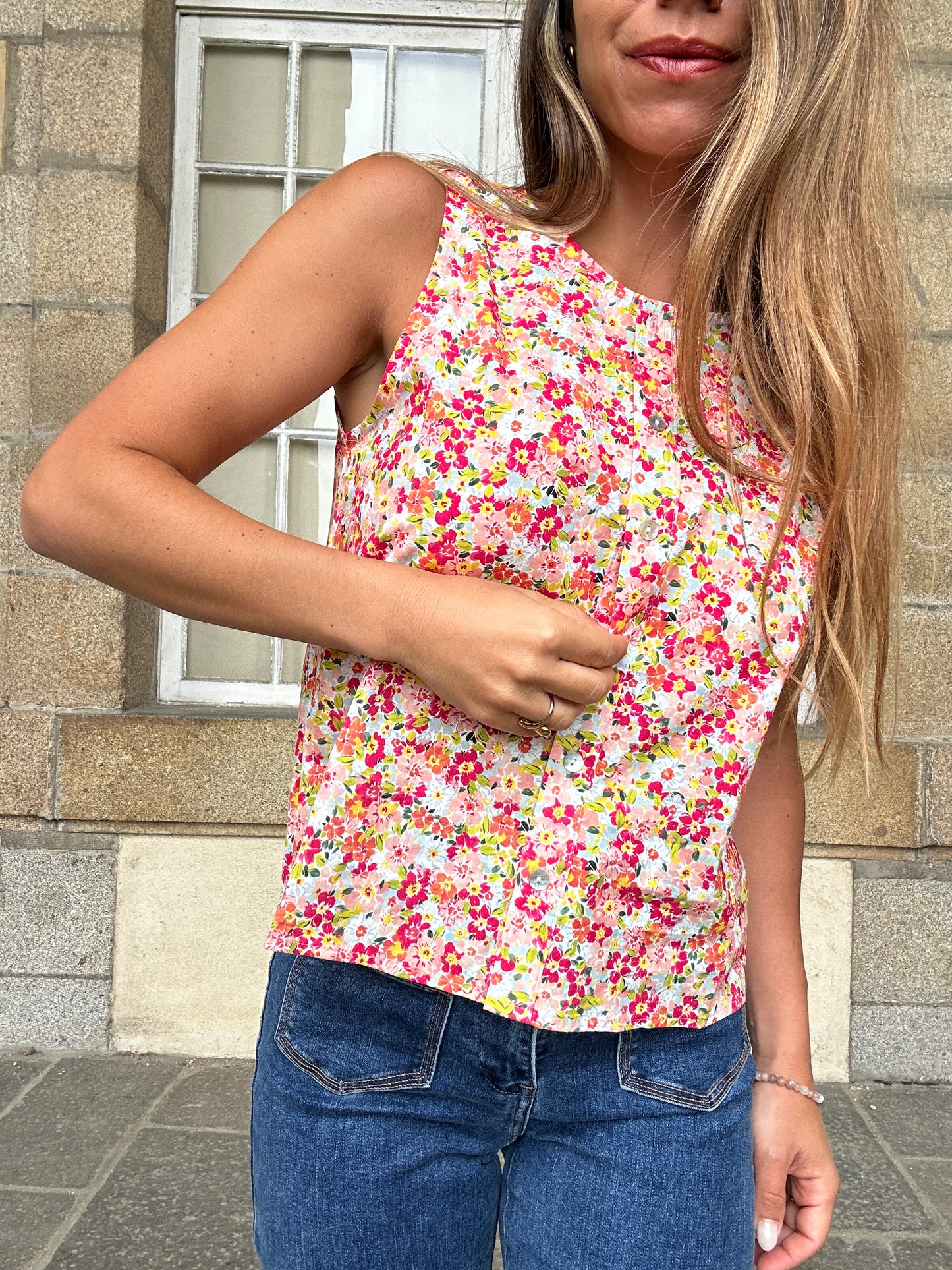 Top fleuri Paola