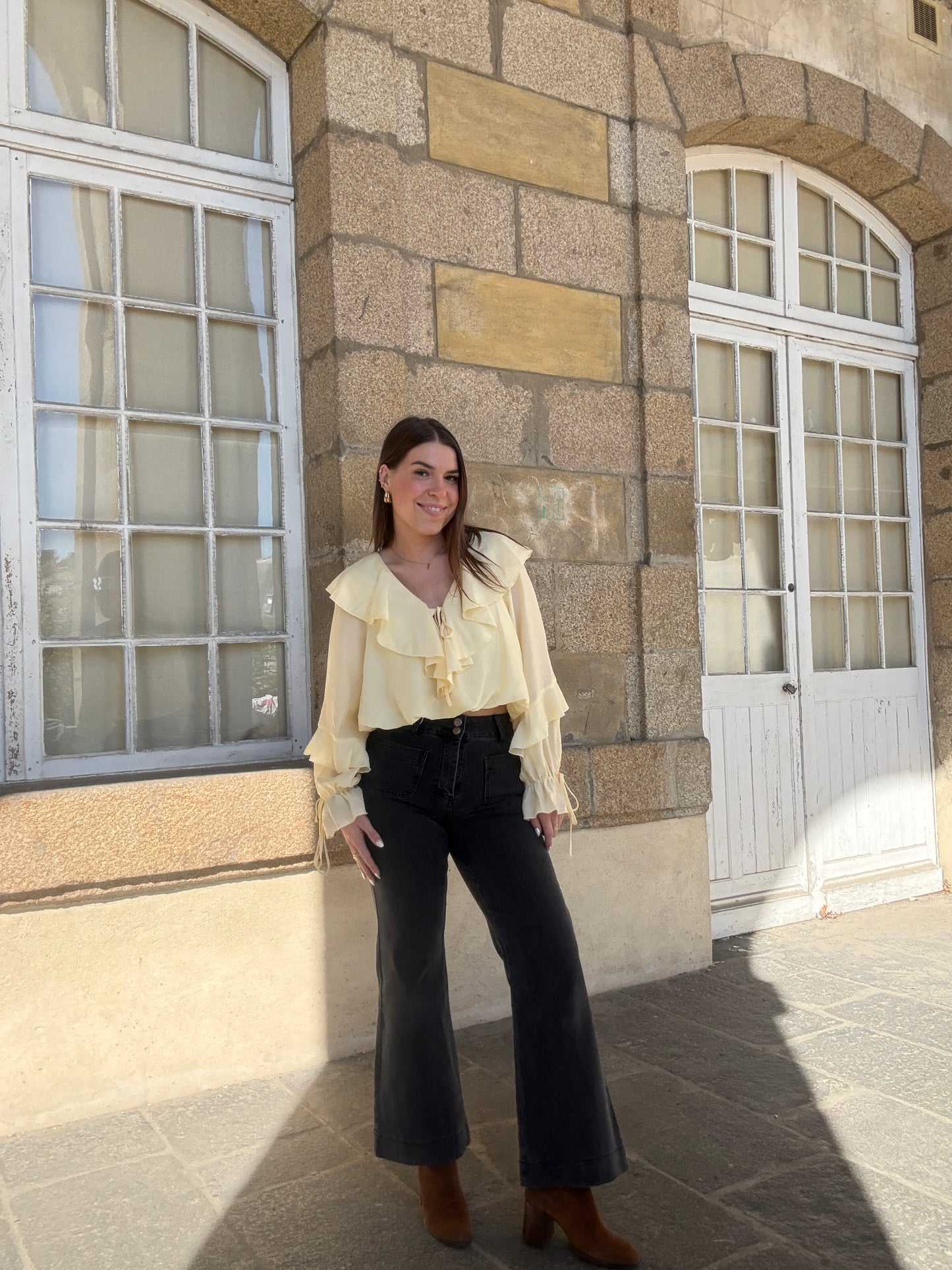 Blouse Iris jaune pâle