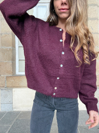 Cardigan Agatha bordeaux