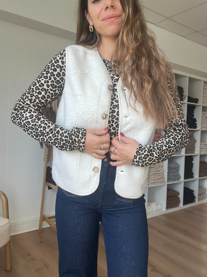 Gilet berger Arianne écru