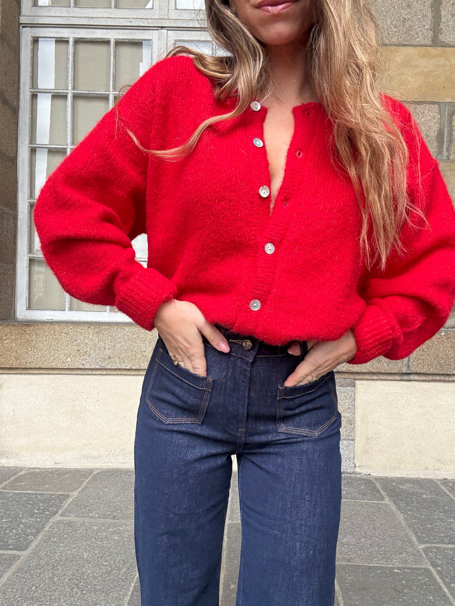 Cardigan Charlie rouge