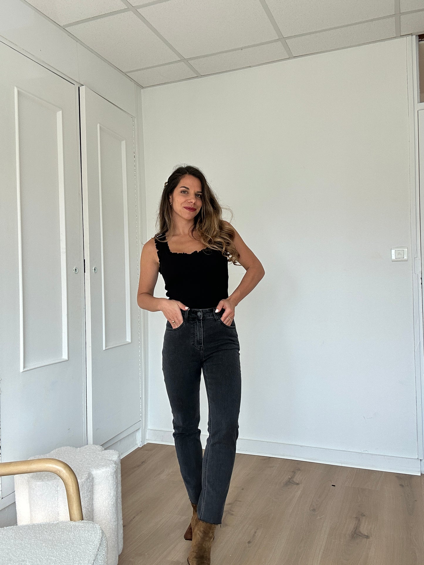 Jean Maryline gris anthracite