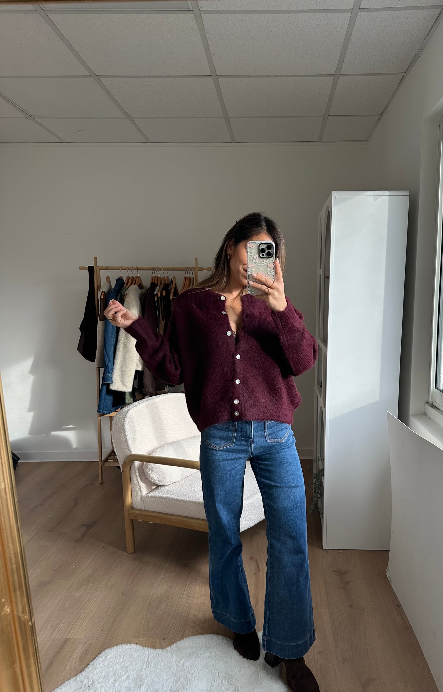 Cardigan Agatha bordeaux