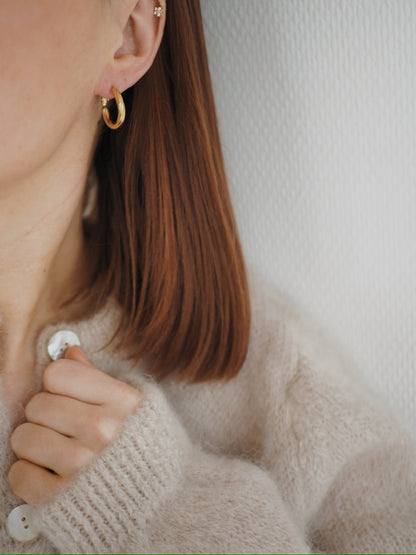 Boucles d'oreille créoles torsadées