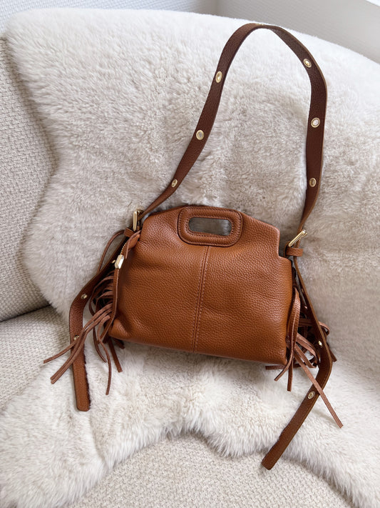 Sac à main en cuir grainé Jodie camel