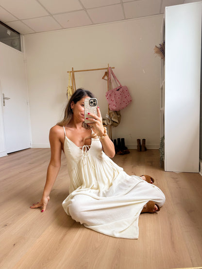 Robe longue Stella écrue