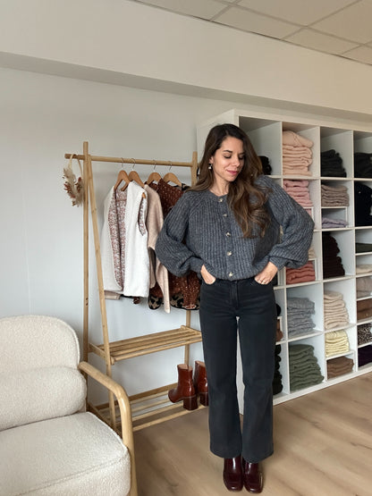 Cardigan gris chiné Honorine