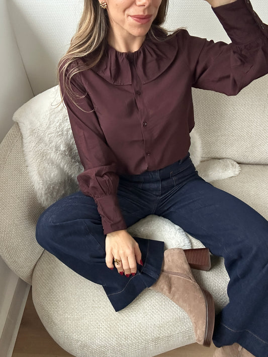Chemise bordeaux Alice
