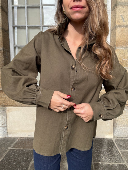 Veste en jean Céleste kaki