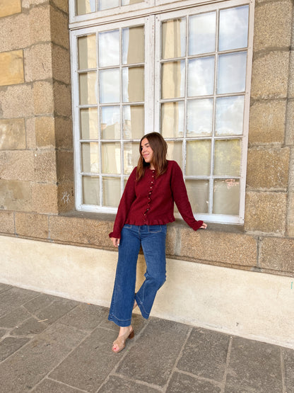 Cardigan Maxine bordeaux