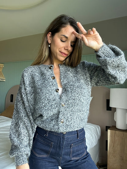 Cardigan chiné gris Manon