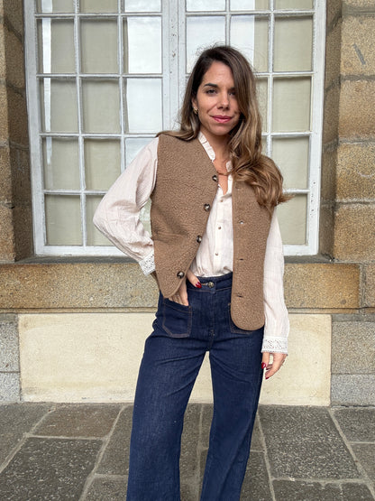 Gilet berger Arianne camel