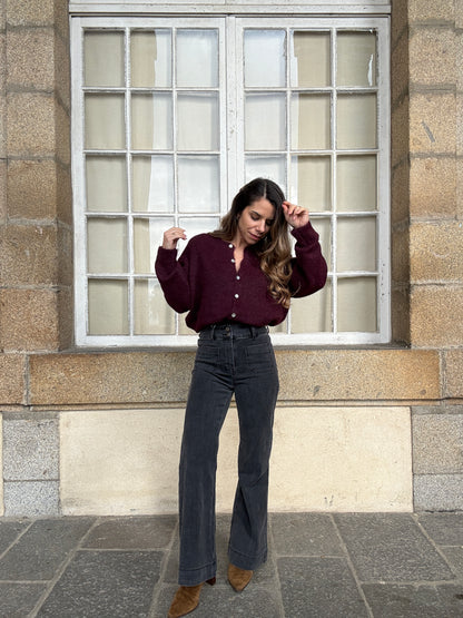 Cardigan Agatha bordeaux