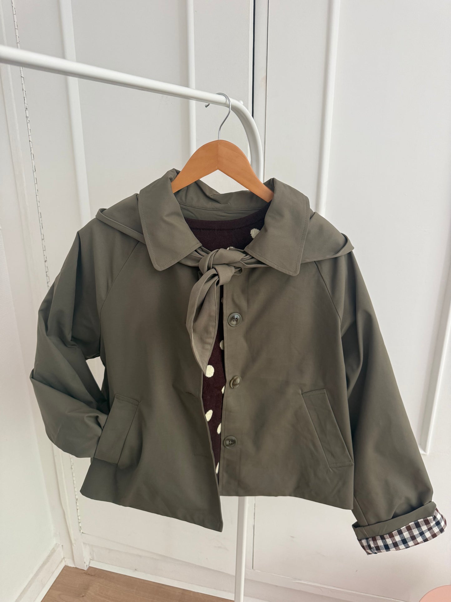 Veste à capuche amovible Garance kaki