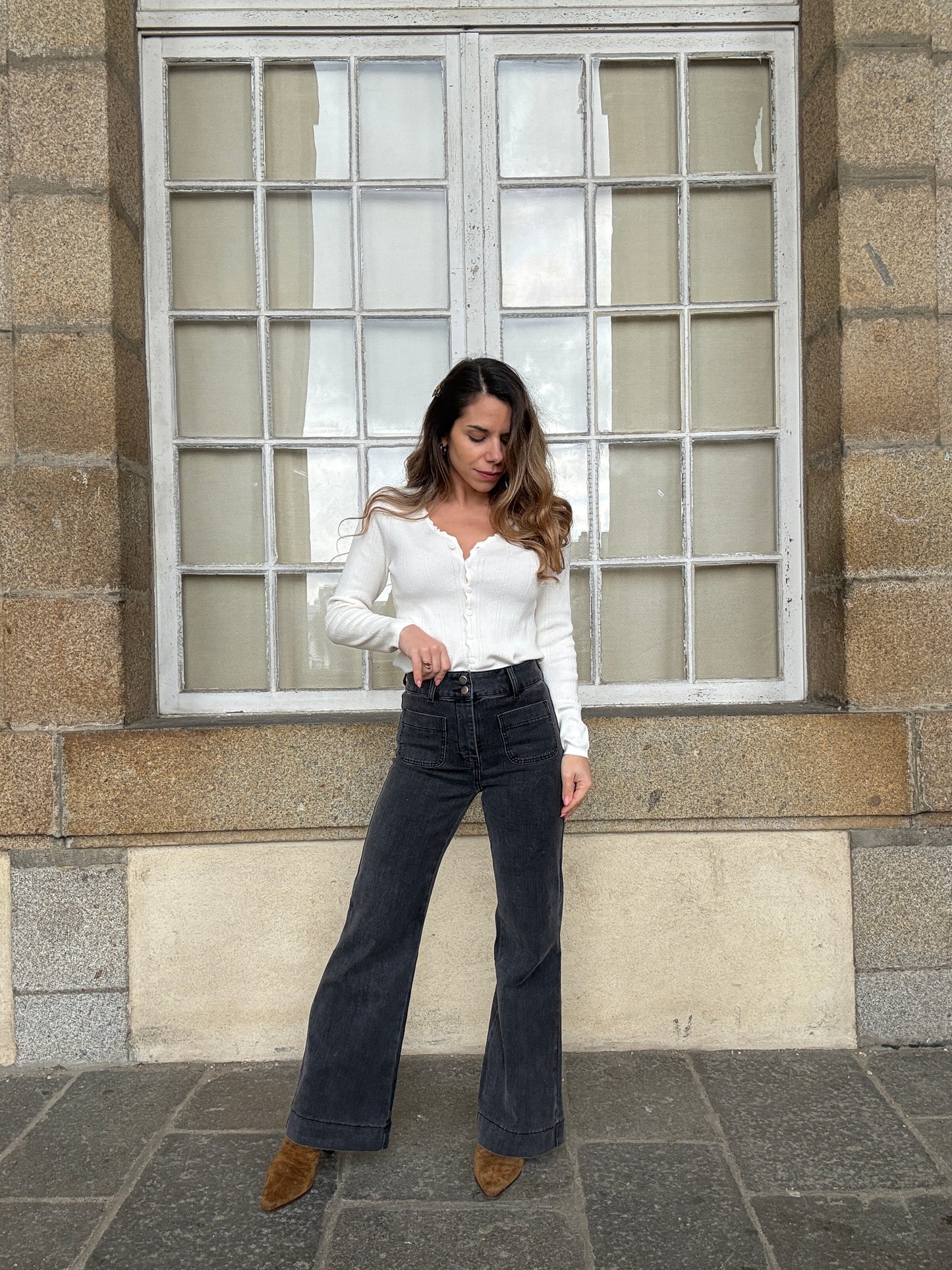 Jean Elenette gris anthracite