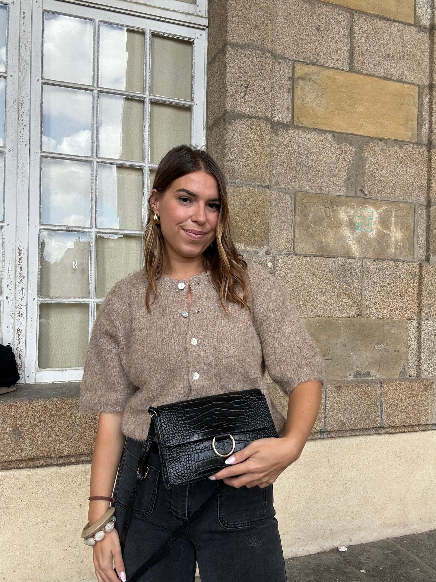 Sac à main en cuir Julia noir
