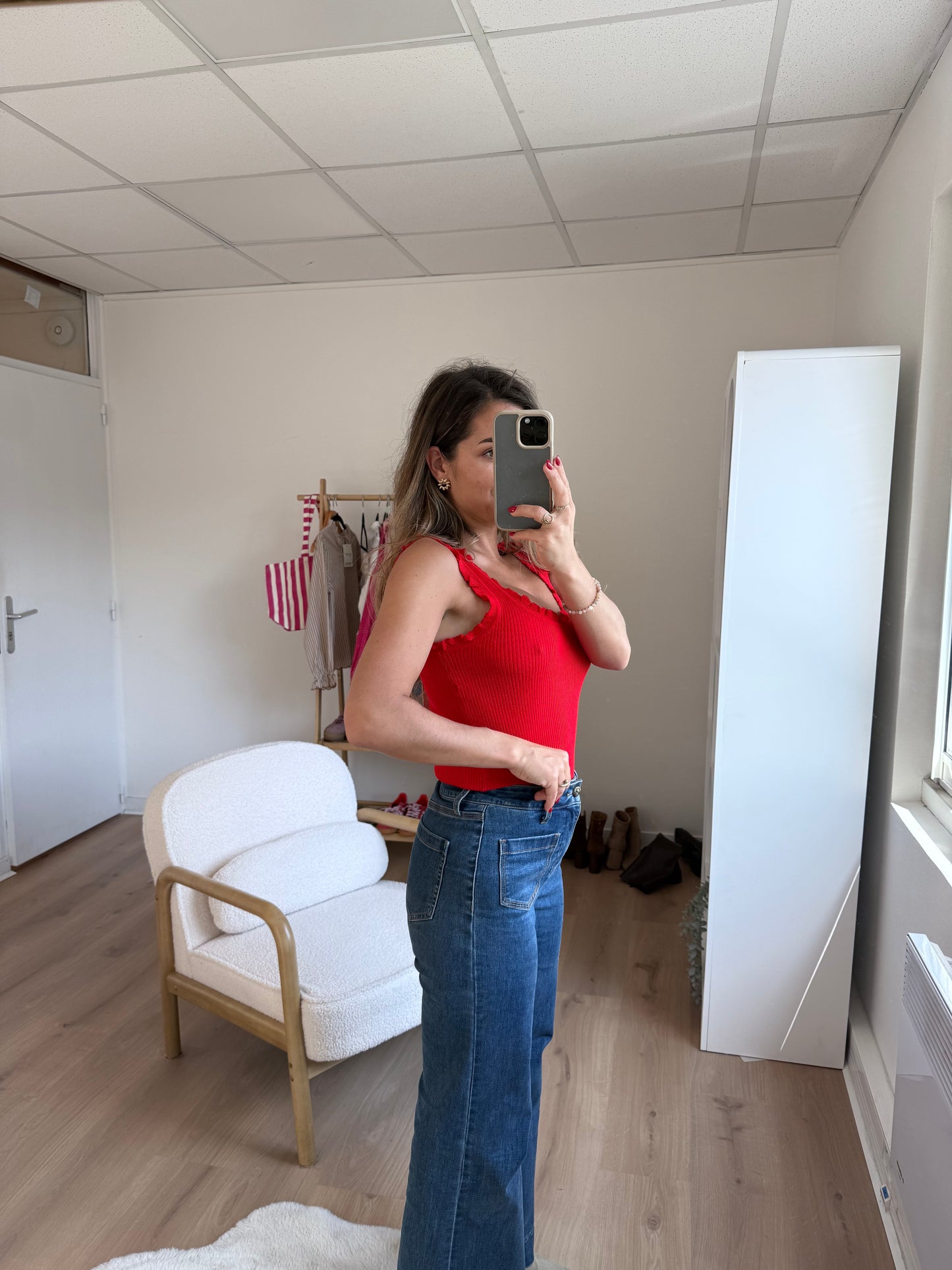 Top nora rouge