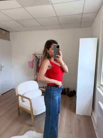 Top nora rouge