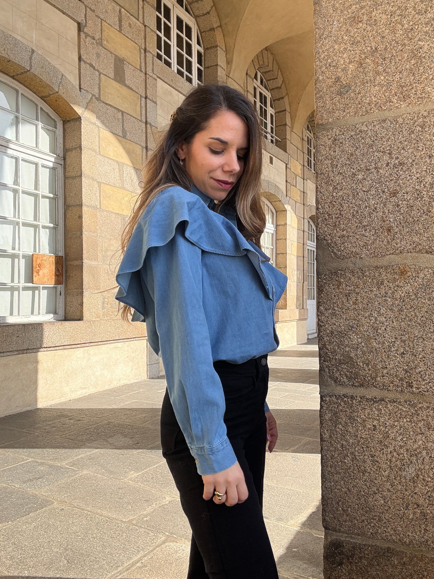Blouse en denim Agathe