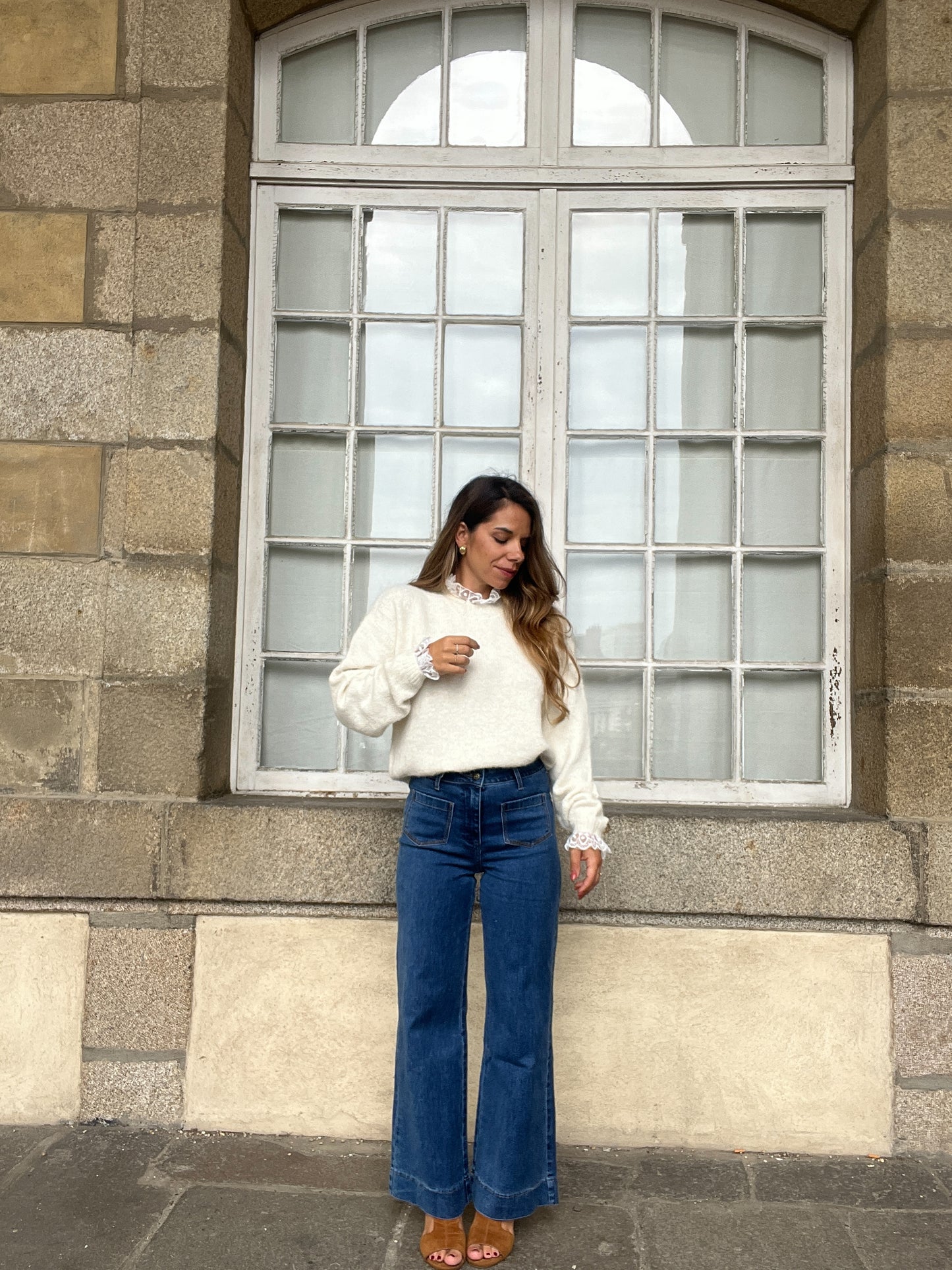 Pull avec dentelle Camille