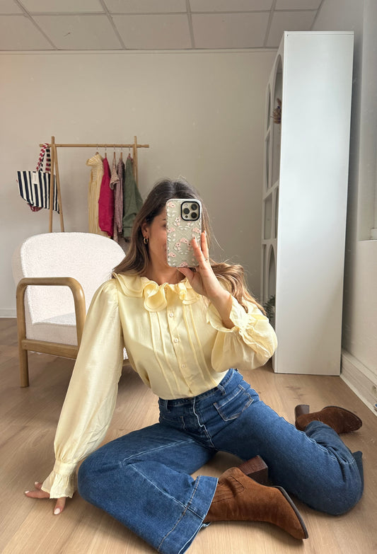 Blouse Brune jaune pâle