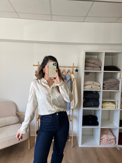 Blouse brodée Prune