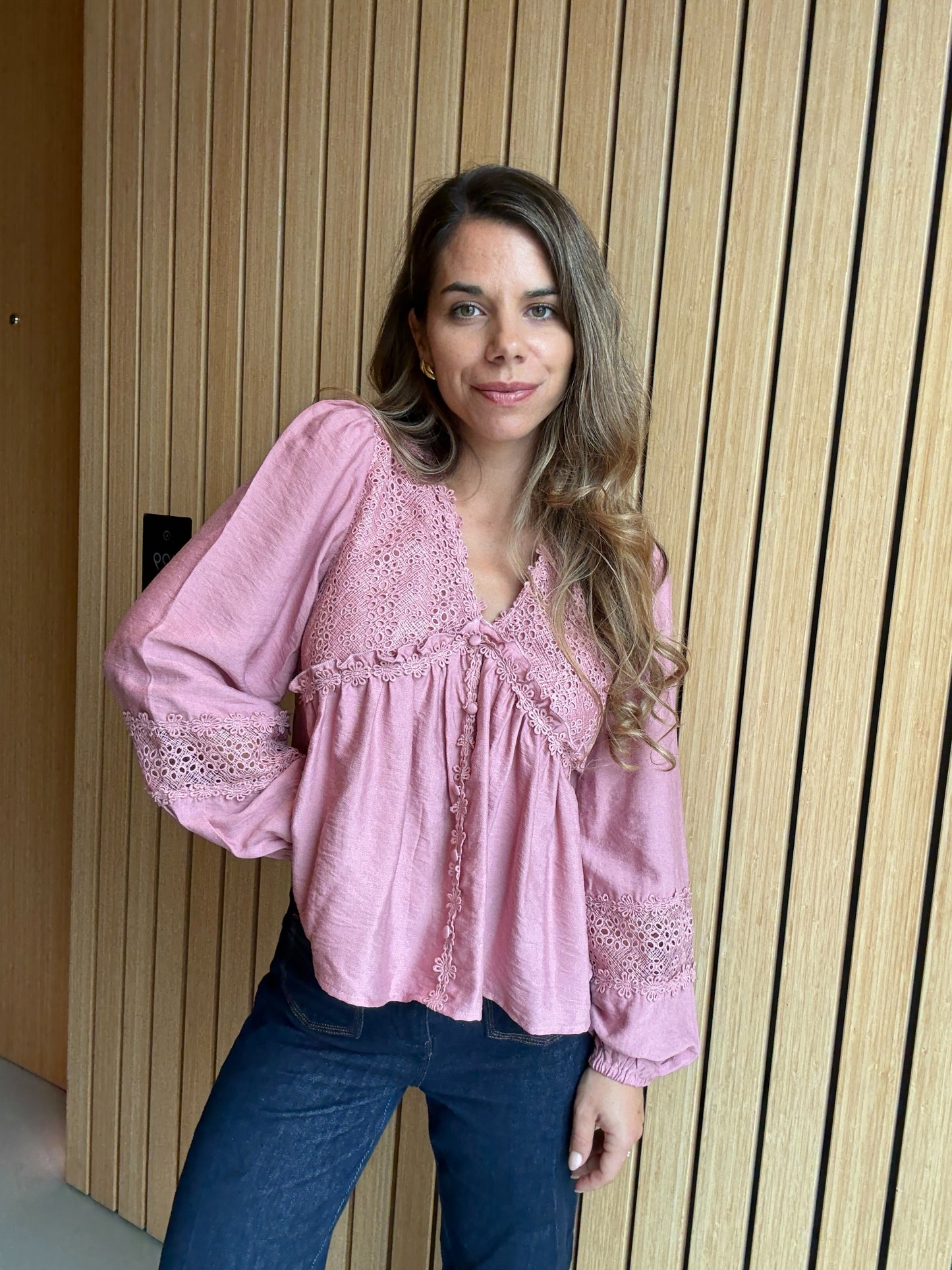 Blouse rose Iris