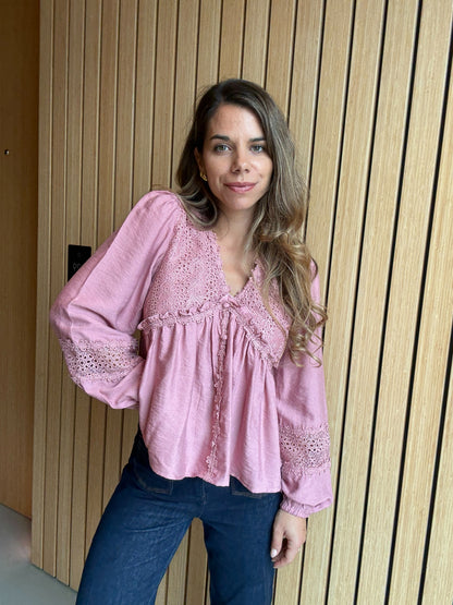 Blouse rose Iris