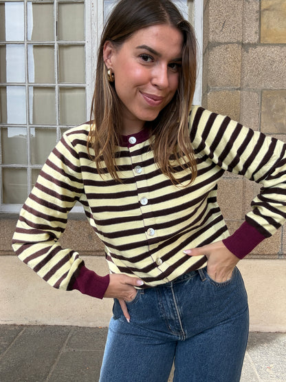 Cardigan rayé Juline