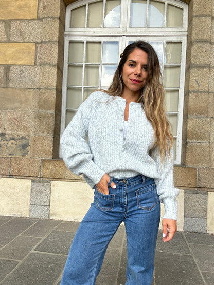 Cardigan Irène gris clair
