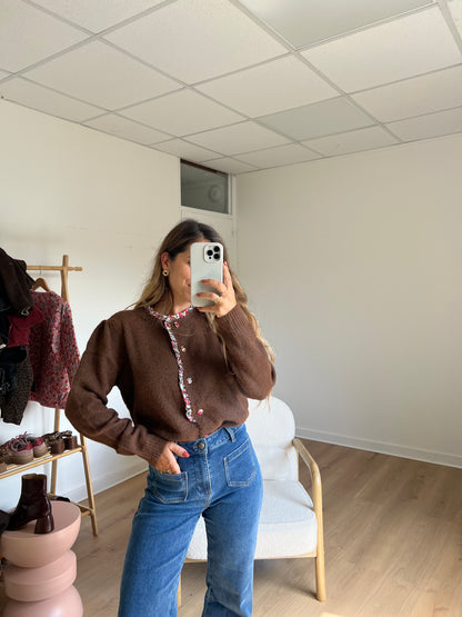 Cardigan Liberty Martha marron