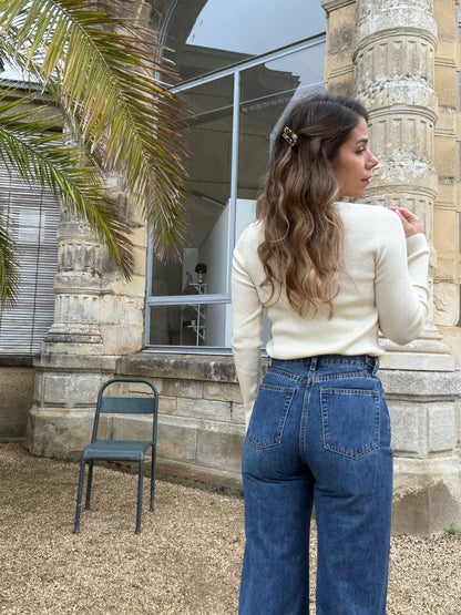 Jean Noa Denim foncé avec boutons ajustables