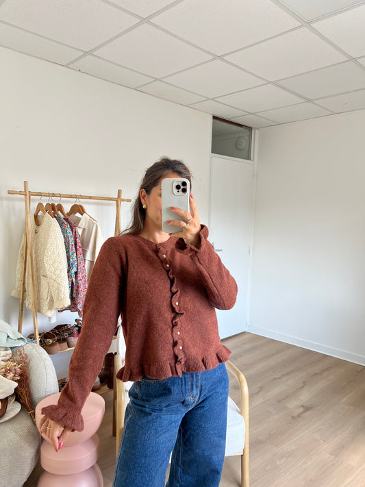 Cardigan Maxine marron