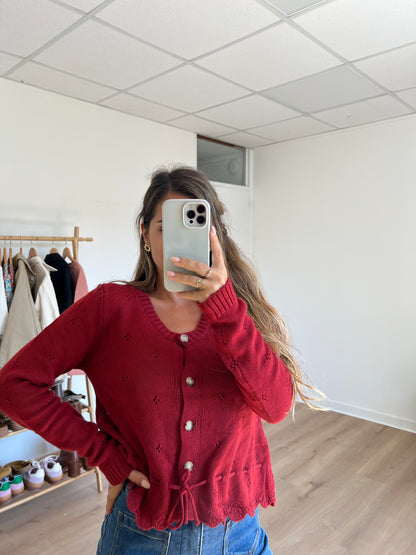 Cardigan Emma bordeaux