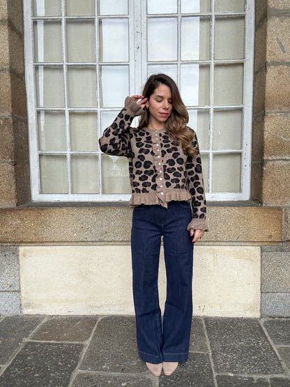 Cardigan Maxine léopard