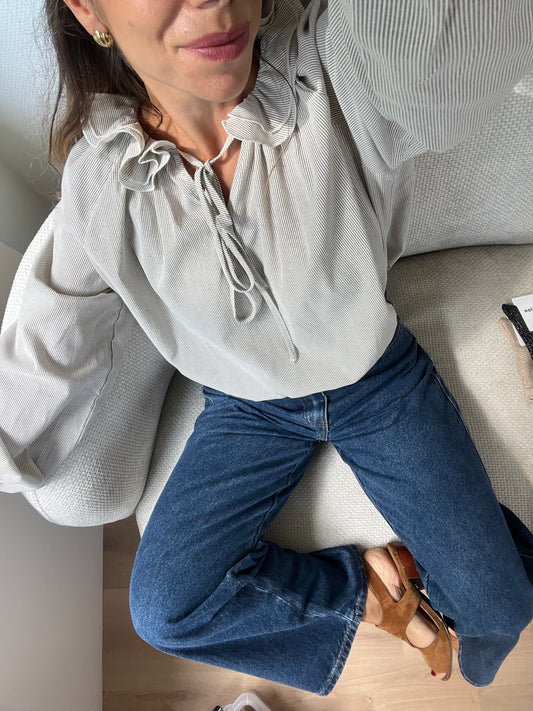 Blouse à col volanté Thelma