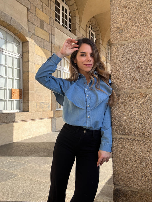 Blouse en denim Agathe