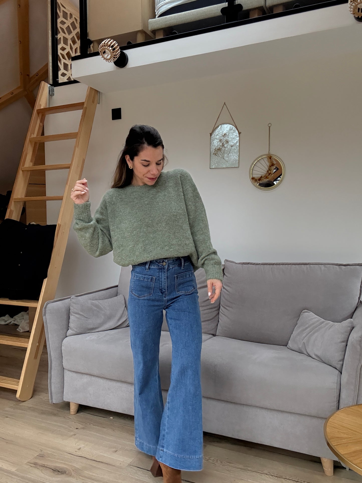 Pull Louise olive