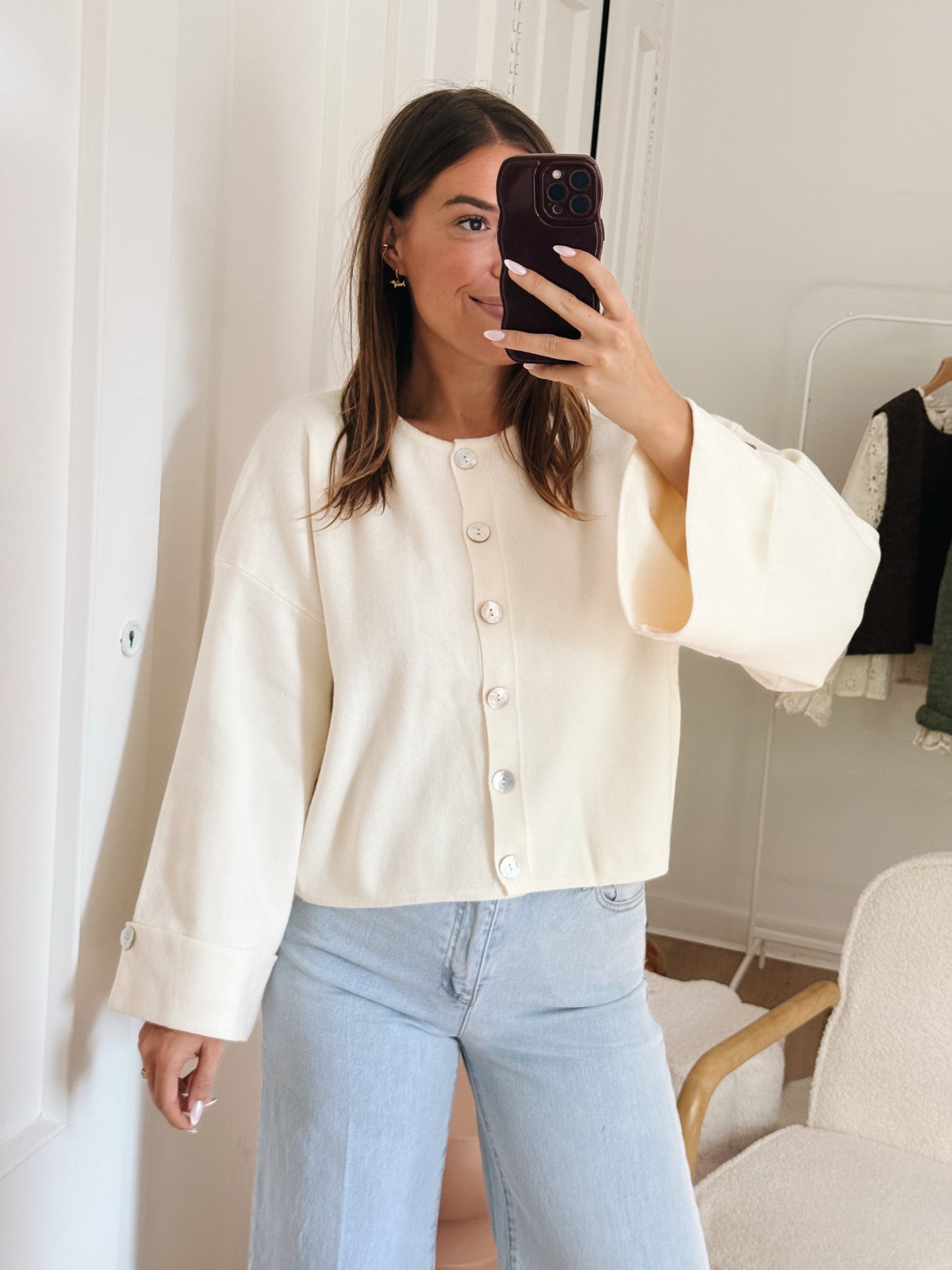 Cardigan Judith blanc cassé