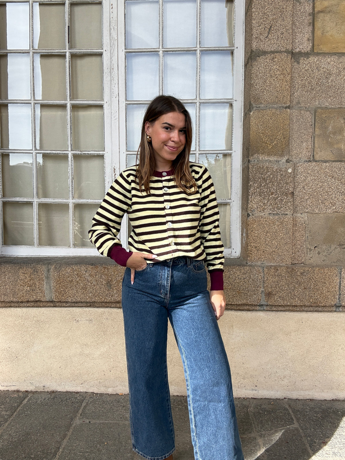 Cardigan rayé Juline