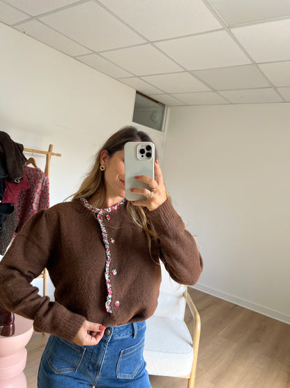 Cardigan Liberty Martha marron