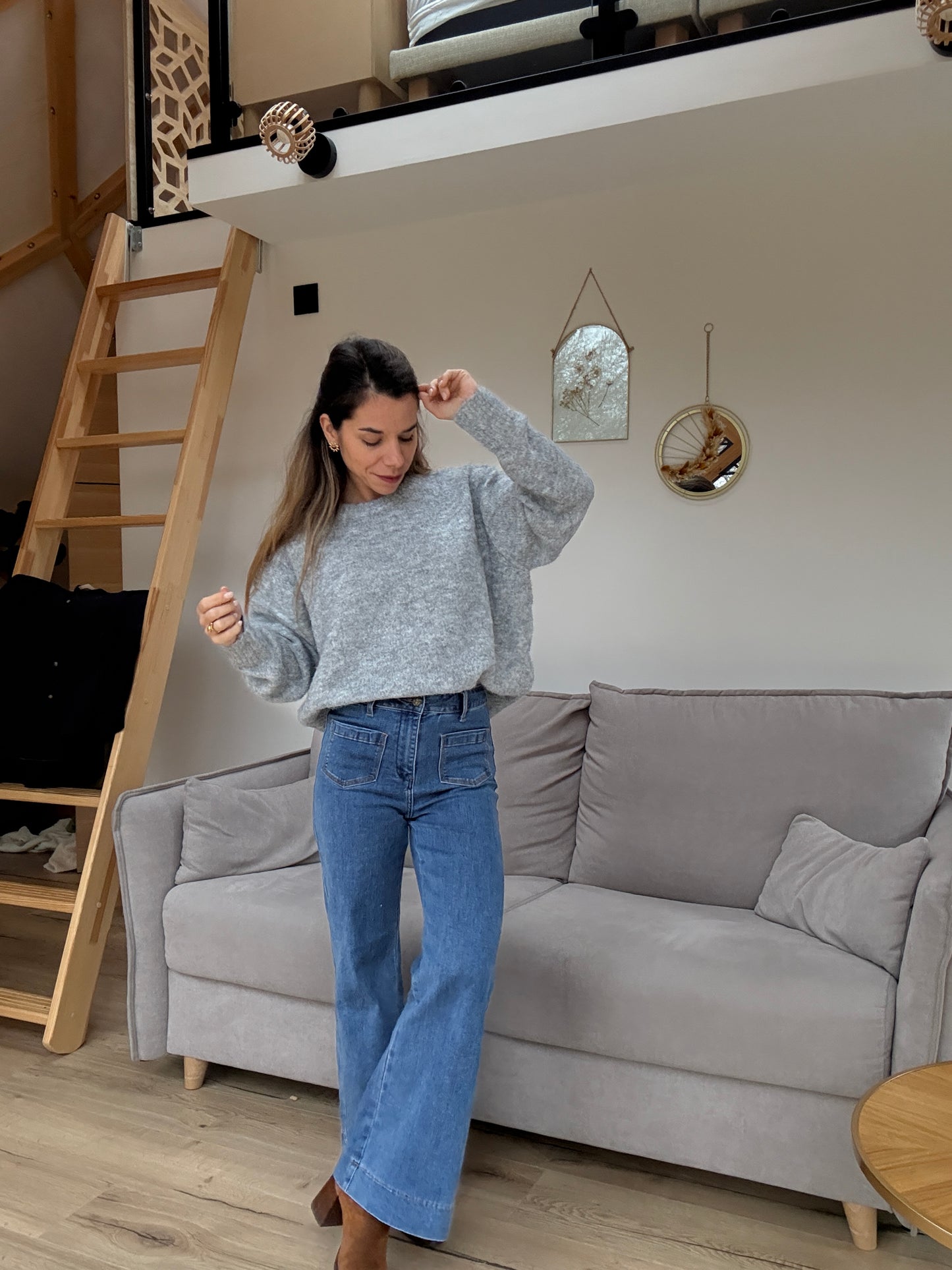 Pull Louise gris