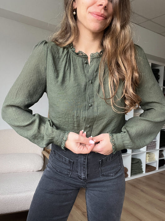 Blouse Catherine kaki