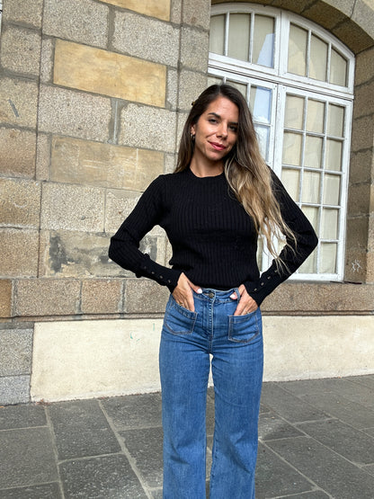 Pull fin Diane noir