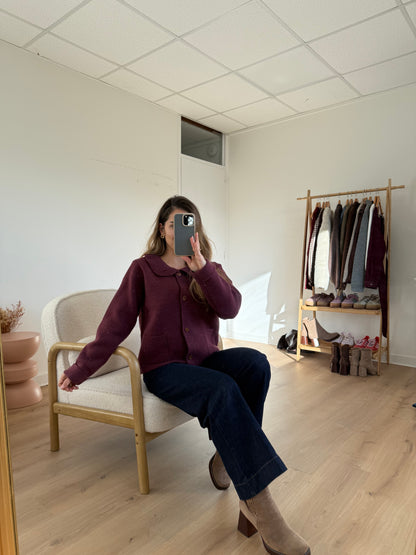 Cardigan Gloria bordeaux