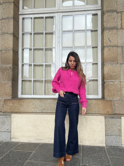 Cardigan Irène fuschia