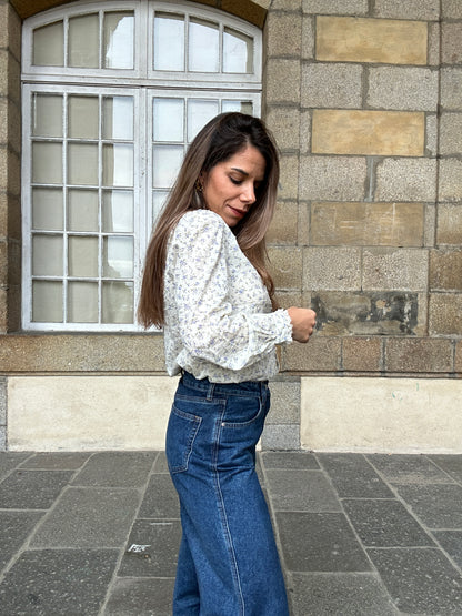 Chemise à fleurs Lila