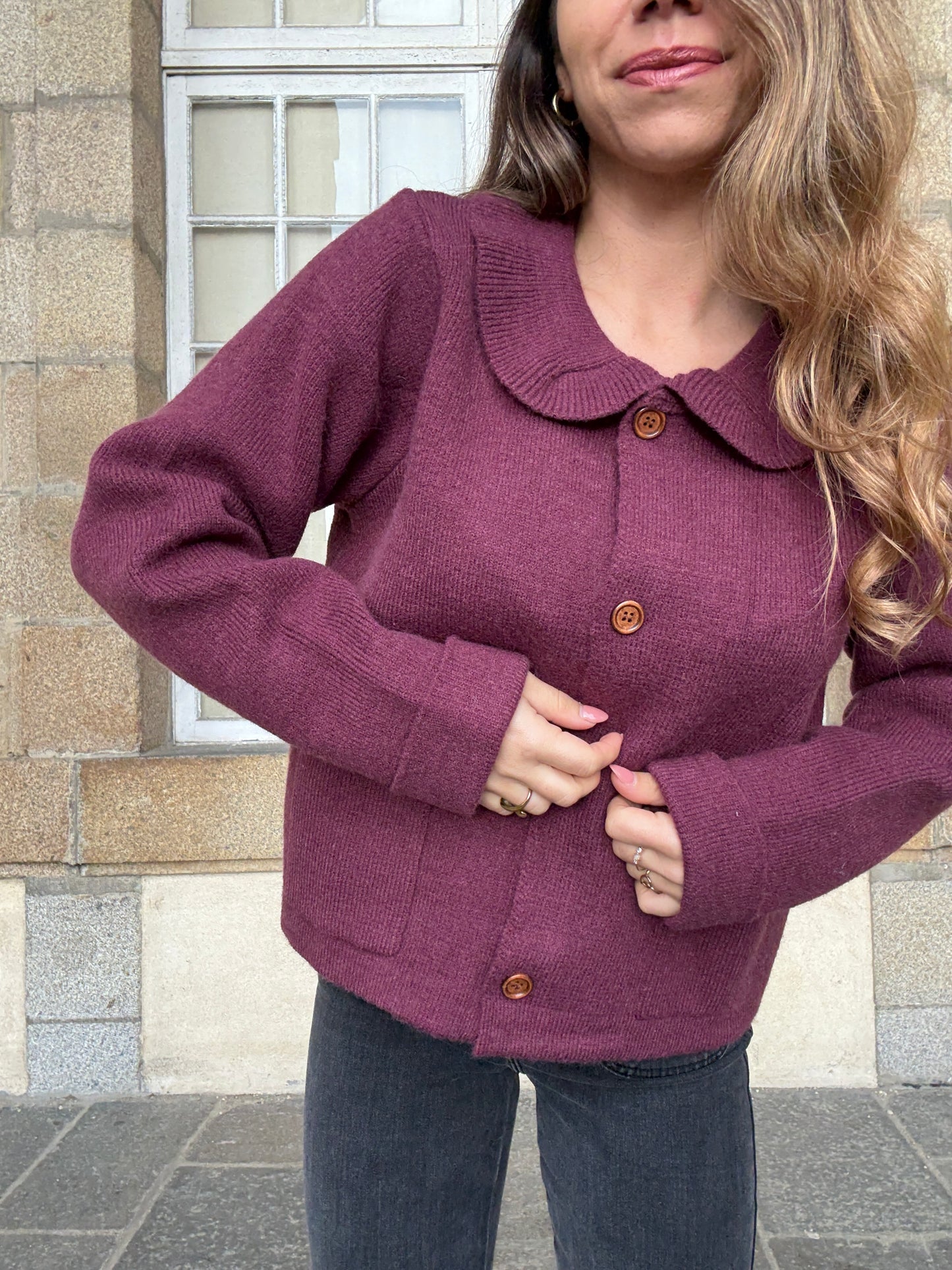 Cardigan Gloria bordeaux