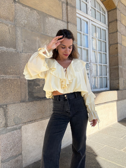 Blouse Iris jaune pâle