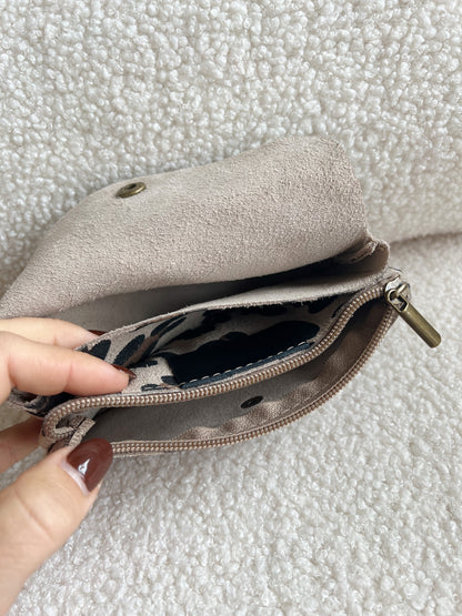 Portefeuille/porte-monnaie en cuir léopard
